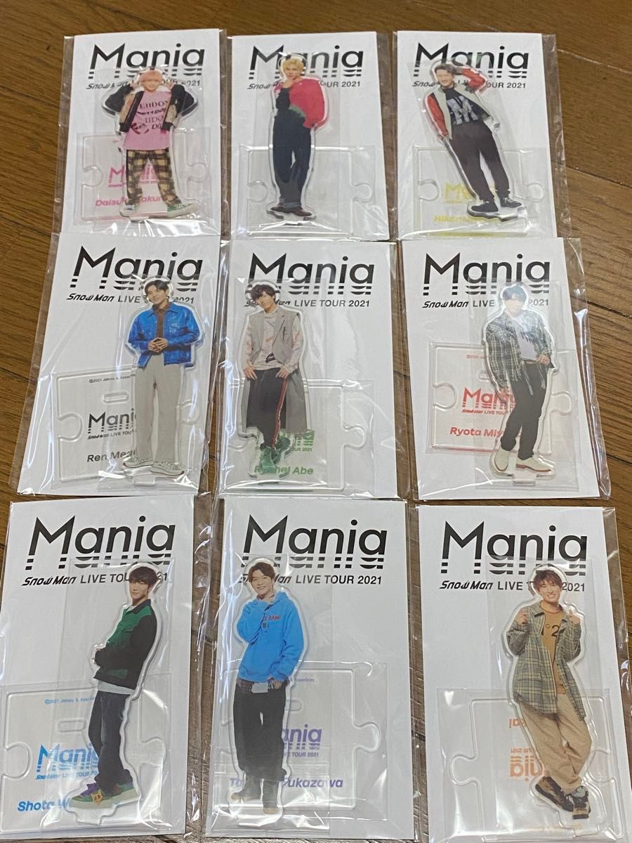 Snow Man LIVE TOUR 2021 Mania 公式アクスタ9人全員セット Snow Man LIVE TOUR 2021 Mania 公式アクスタ9人全員セット