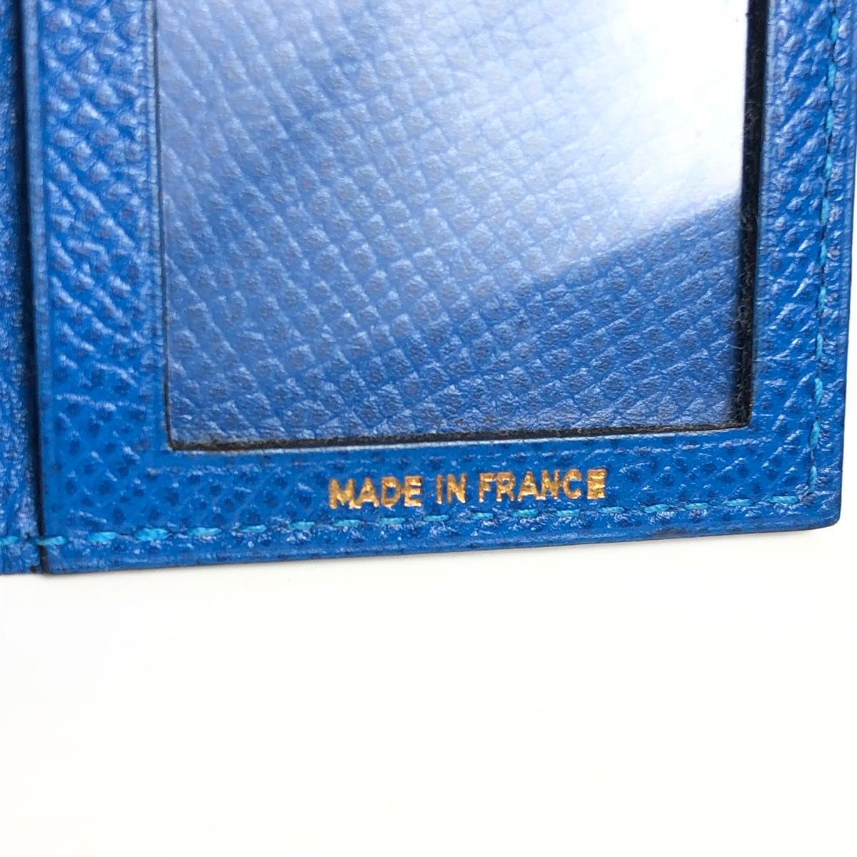 極美品✨エルメス フォトケース レザー 写真ケース ミニ ブルー HERMES エルメス フォトケース 写真ケース ブルー 青 レザー