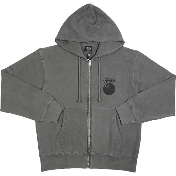 ★24SS 最新作★STUSSY 8 BALL ZIP HOODIE PIGMENT DYED STUSSY ステューシー 24SS 8 BALL ZIP HOODIE PIGMENT DYED
