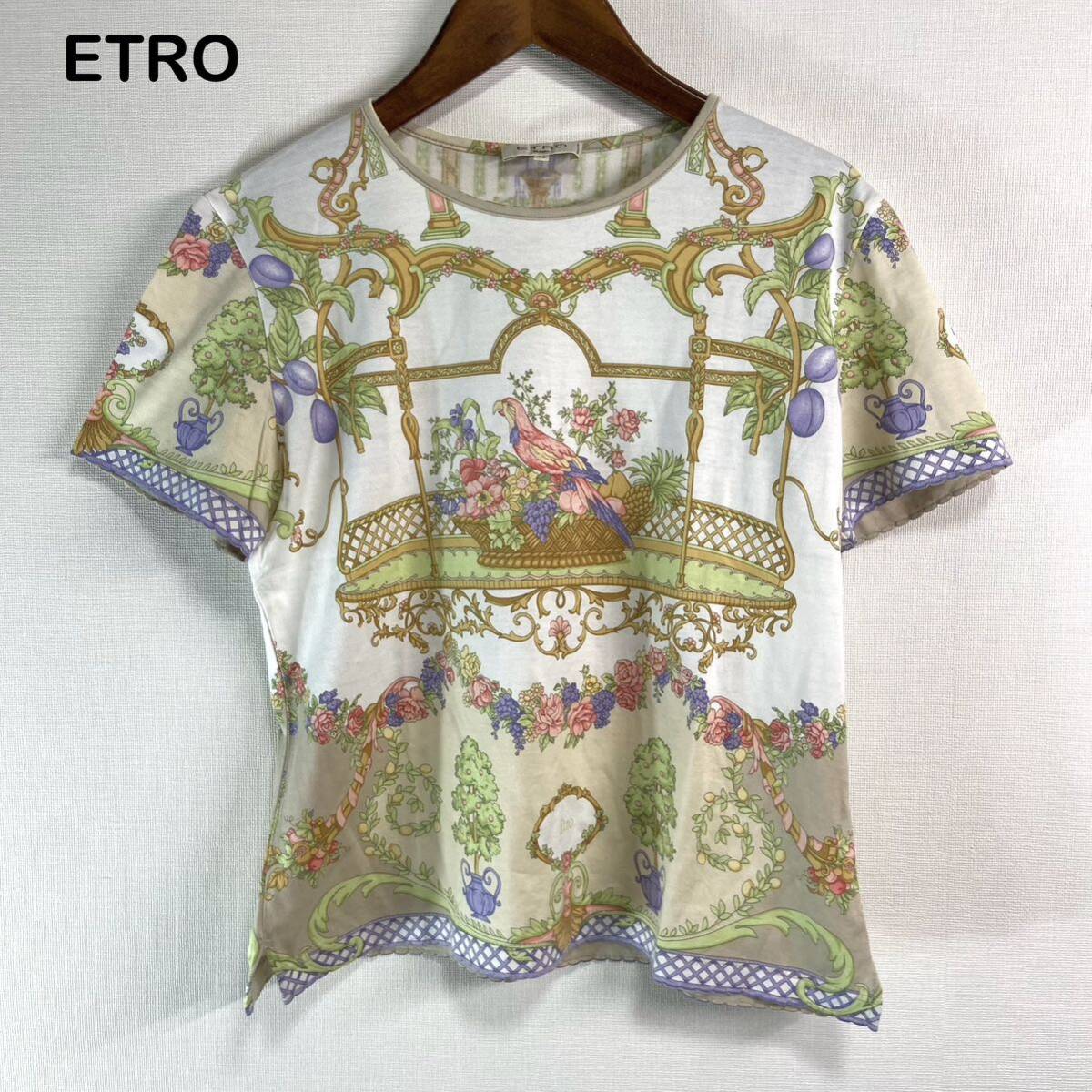☆極美品☆ ETRO エトロ　花柄　ボタニカル　総柄　半袖Tシャツ　カットソー　トップス　レディース