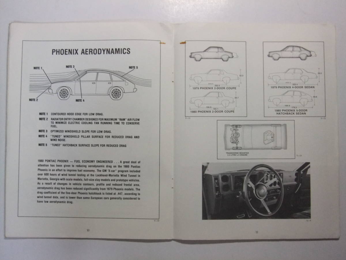☆☆T-8742★ 昭和55年 外車 ポンティアック フェニックス 広報資料 プレスリリース ★レトロ印刷物☆☆_画像7