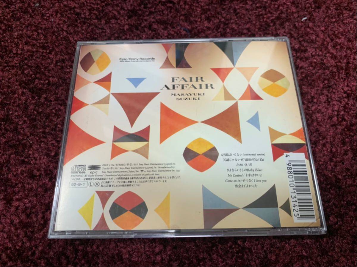 鈴木雅之 suzuki masayuki fair affair CD cd_画像2