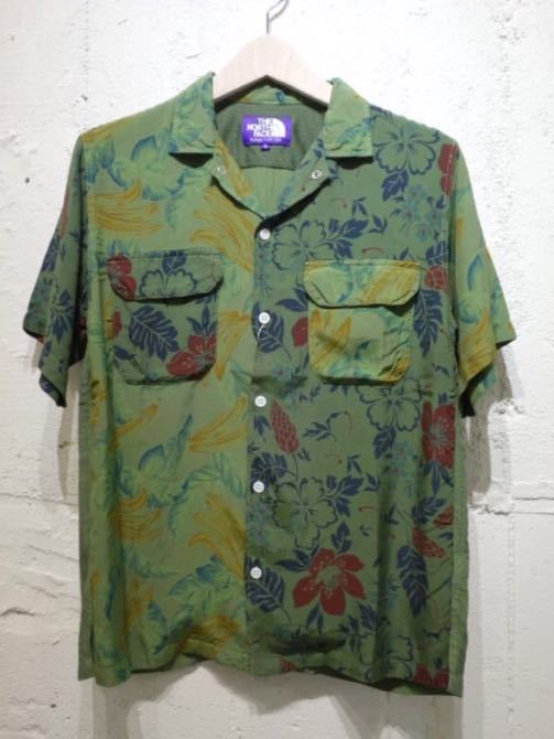 【超特価】 Aloha アロハシャツ パープルレーベル ノースフェイス Sサイズ 新品 Print NT3826N nanamica LABEL PURPLE FACE NORTH THE Shirt H/S 半袖Tシャツ