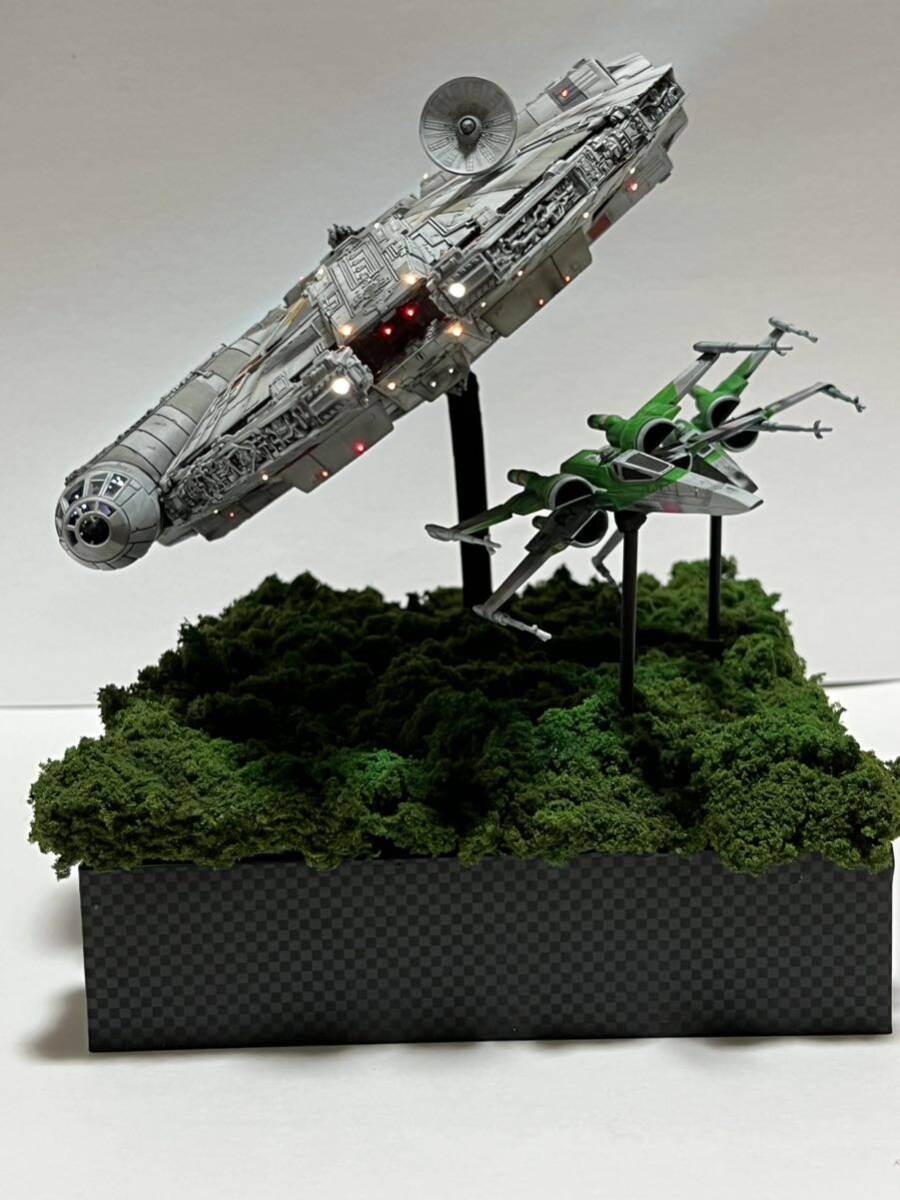 バンダイ1/144ミレニアムファルコンEP9 LED発光改修塗装済完成品