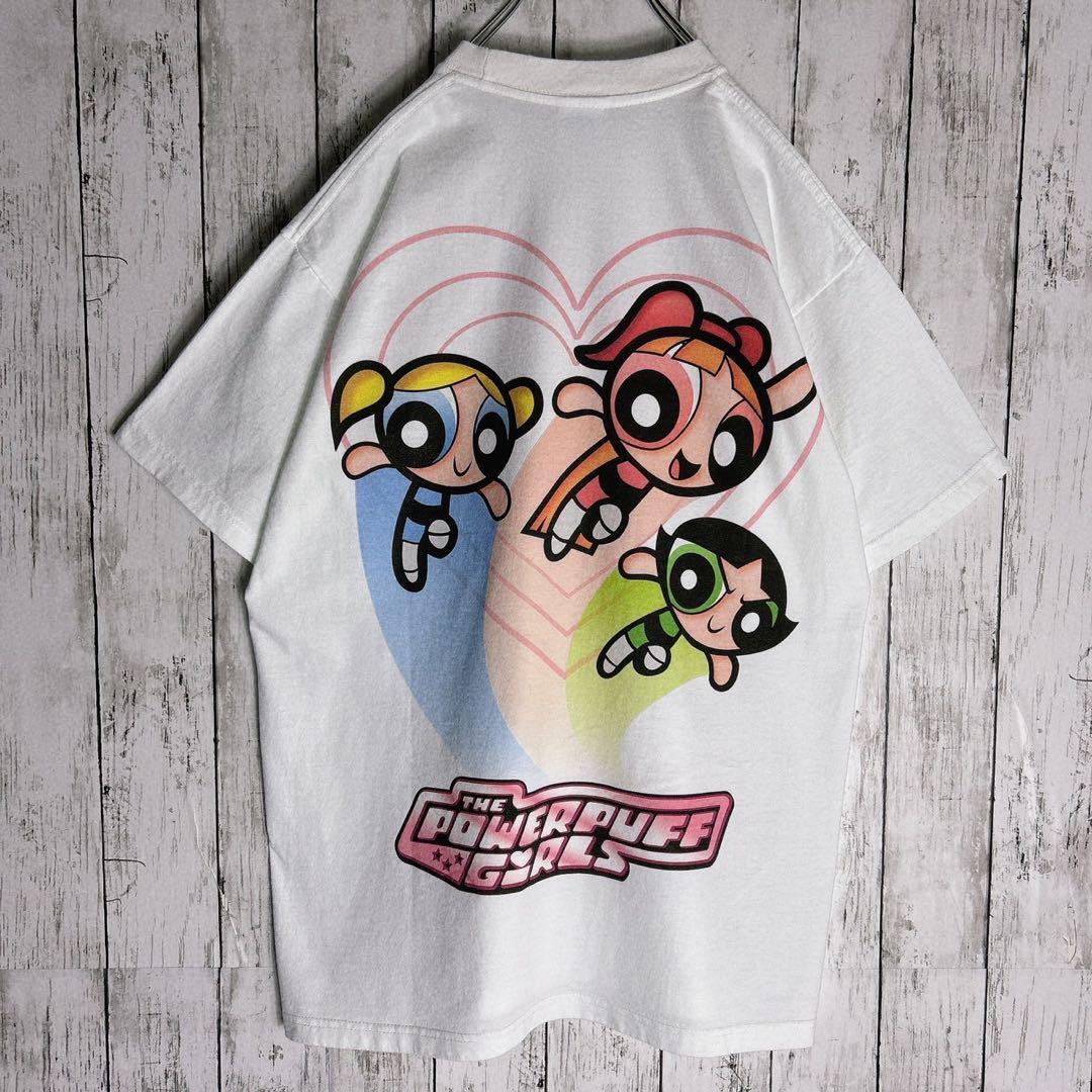 パワーパフガールズ Tシャツ アメリカ古着 M パワーパフガールズ】アメリカアニメ tシャツ L 両面プリント