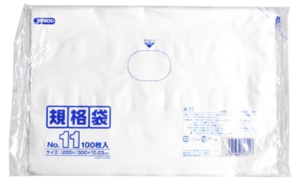 規格袋 11号100枚入03LLD透明 K11 まとめ買い 60袋×5ケース 規格袋 11号100枚入03LLD透明 K11 まとめ買い 60袋×5ケース