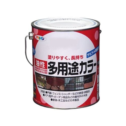 まとめ買い アサヒペン 油性多用途カラー 1.6L ミルキーホワイト 〔3缶セット〕
