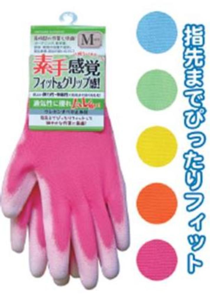 素手感覚フィット&グリップ感手袋ウレタンスベリ止めM 39-284 まとめ買い12個セット