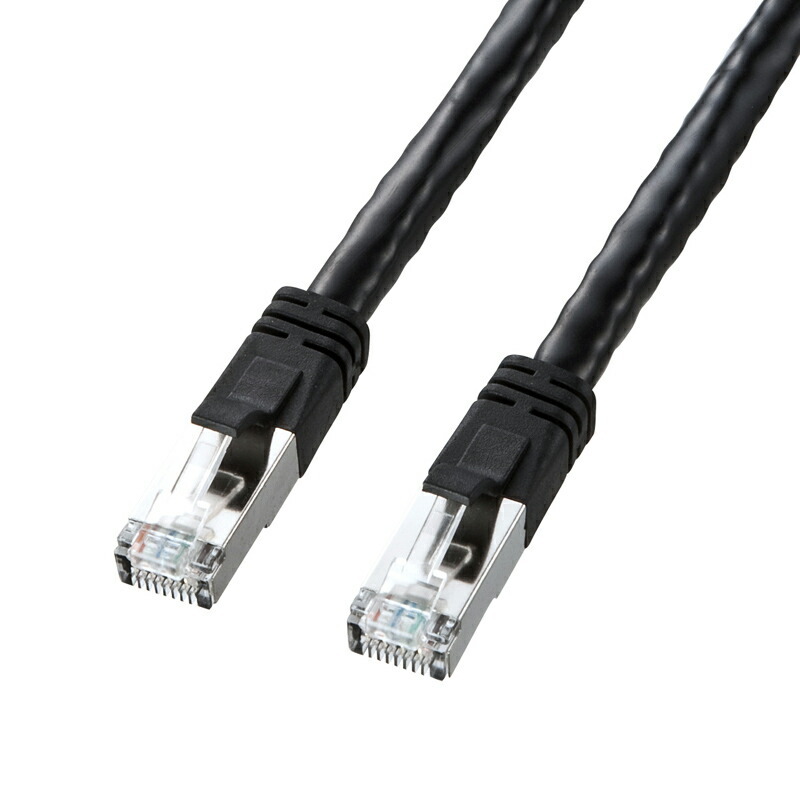 (まとめ買い)サンワサプライ PoE CAT6LANケーブル 5m ブラック KB-T6POE-05BK 〔×3〕