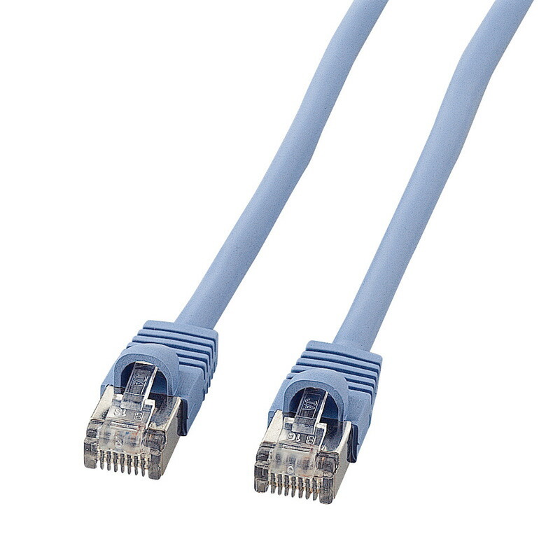 (まとめ買い)サンワサプライ STPエンハンスドカテゴリ5単線ケーブル 7m ライトブルー KB-STP-07LBN 〔×3〕