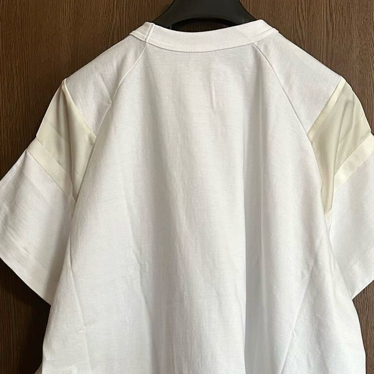 24SS新品2 sacai サカイ レディース 切り替え シアー Tシャツ 24SS新品2 sacai サカイ レディース 切り替え シアー Tシャツ