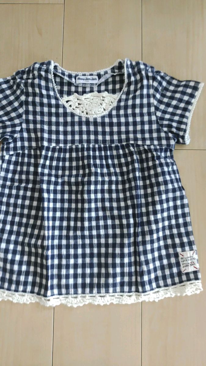 半袖シャツ 半袖 シャツ チェック柄 110サイズ 女の子夏服