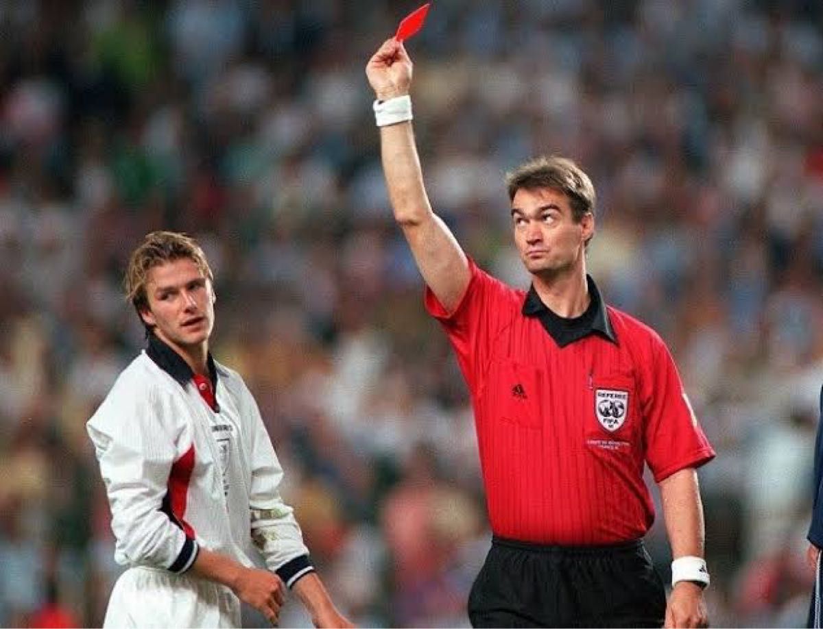 1998フランスワールドカップ イングランド代表ベッカム ユニフォーム 9/3まで イングランドユニフォーム Lサイズ1998年W杯ワールド