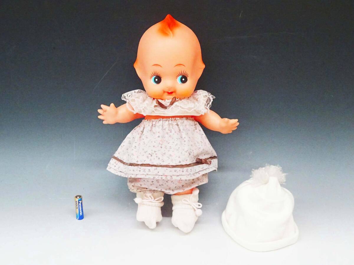◇(EG) 昭和レトロ キューピー 人形 全長 約43cm 帽子付き 緑 ◇(EG) 昭和レトロ キューピー 人形 全長 約43cm 帽子付き 緑