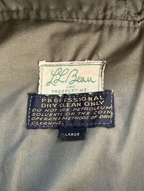 60's L.L.Bean 黒タグ 山岳パーカー 筆記体タグ ラブラドールパーカー ヴィンテージ size L ミリタリー