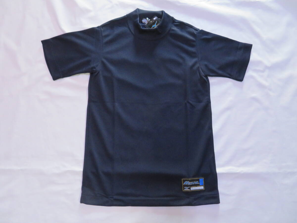 154 Mizuno JR for short sleeves high‐necked undershirt navy blue 160