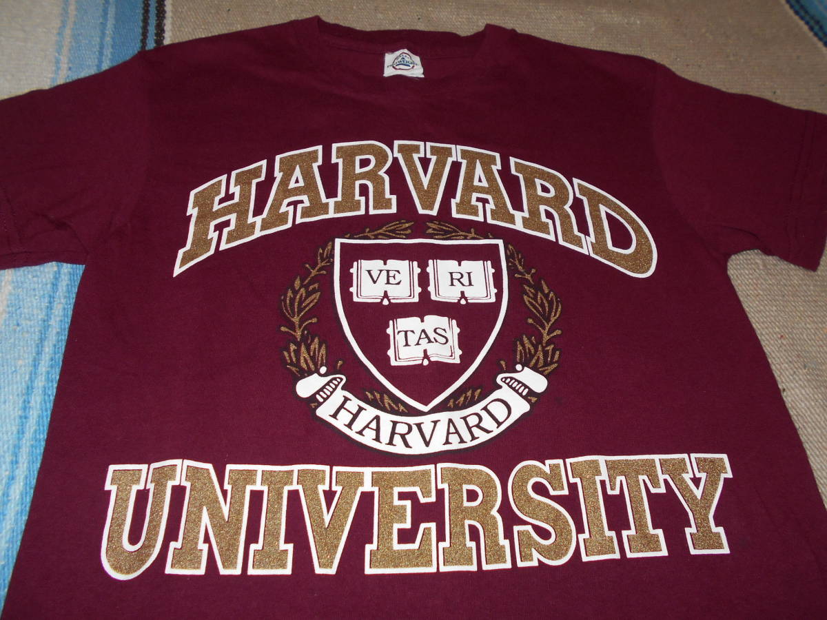 １９９０S HARVARD UNIVERSITY ハーバード大学 DELTA あずきTシャツ アイビー カレッジ フットボール アメカジ VINTAGE FOOTBALL ATHLETIC
