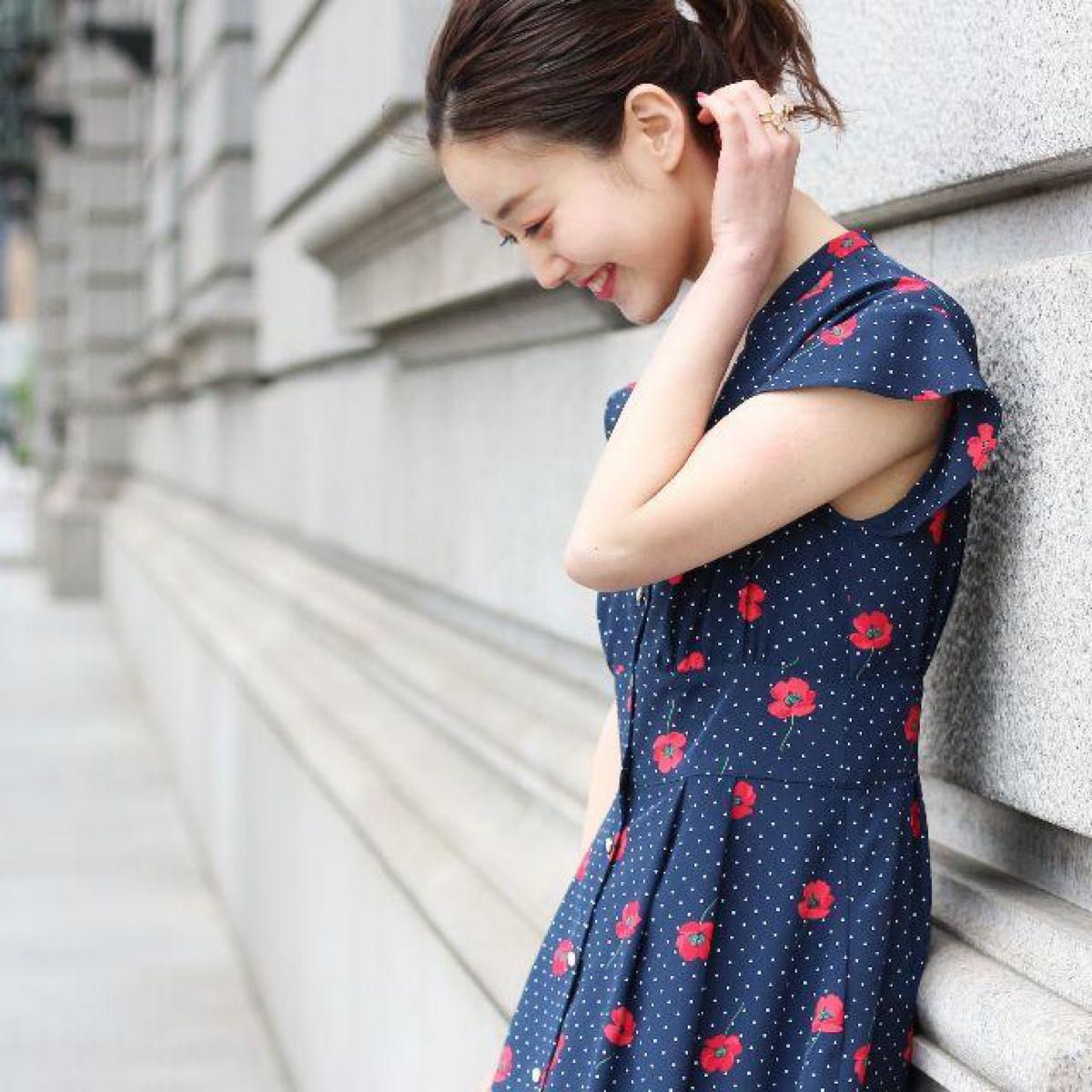 IENA イエナ 花柄 アネモネドットスキッパーシャツワンピース IENA イエナ 花柄 アネモネドットスキッパーシャツワンピース