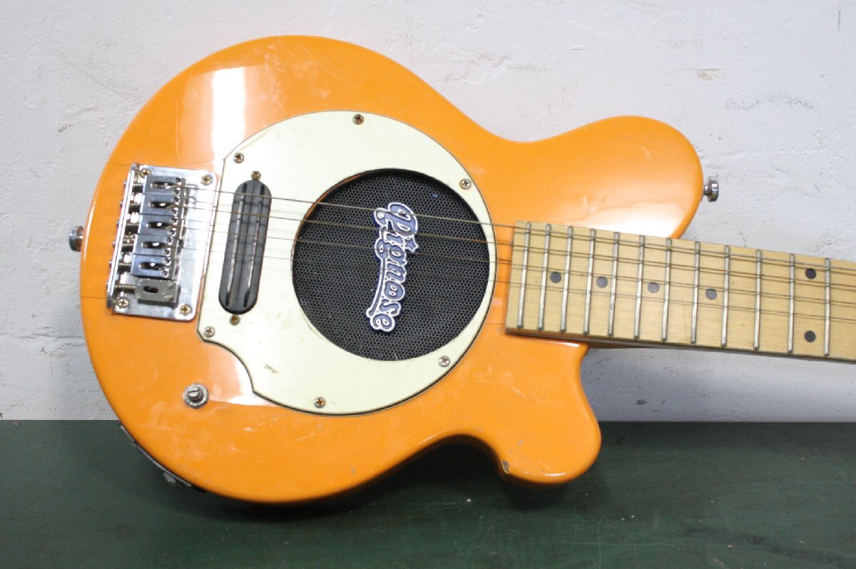 pignose yellow pgg ピグノーズ イエロー アンプ内蔵 ギター ☆【2F0222-5】 Pignose ピグノーズ アンプ内蔵 ミニギター