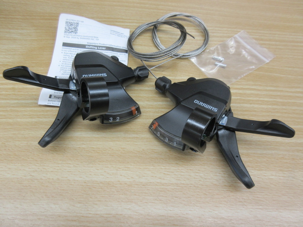 シマノ 3x7S SL-M315シフトレバー 左右セット /インナーケーブル シマノ 3x7S SL-M315シフトレバー 左右セット /インナーケーブル