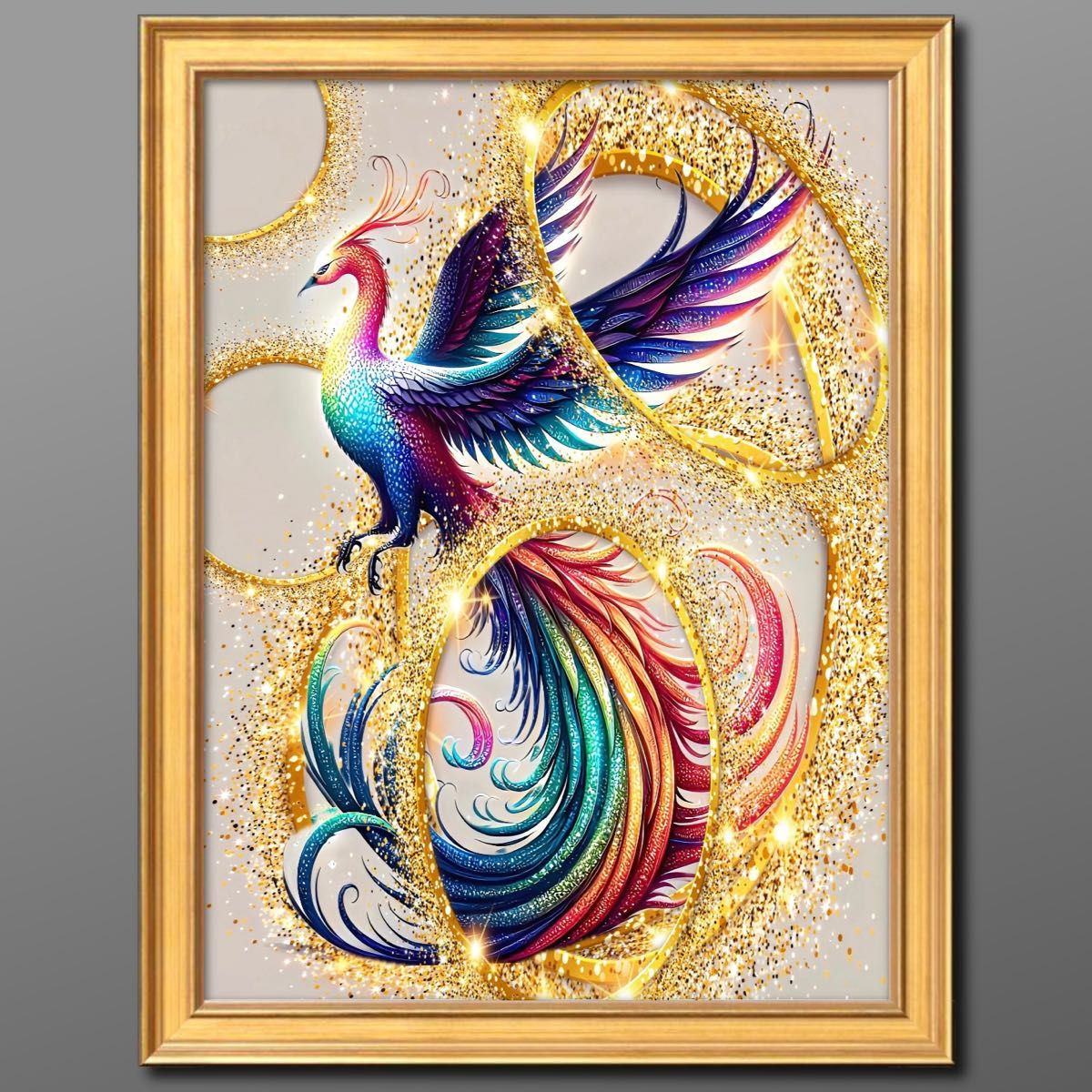 自然のエネルギーを引き出す鳳凰絵画 額付き 開運風水ヒーリング 自然のエネルギーを引き出す鳳凰絵画 額付き 開運風水ヒーリング