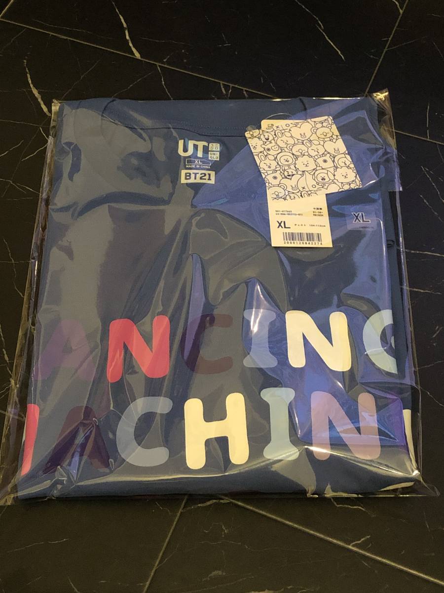 新品・送料無料■UNIQLO・ユニクロ■BT21 UT（グラフィックTシャツ・半袖）XL ブルー■MANG（マン）/ ホソク BTS（防弾少年団）