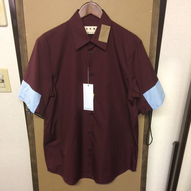 【新品】MARNI デザイン半袖シャツ 50サイズ