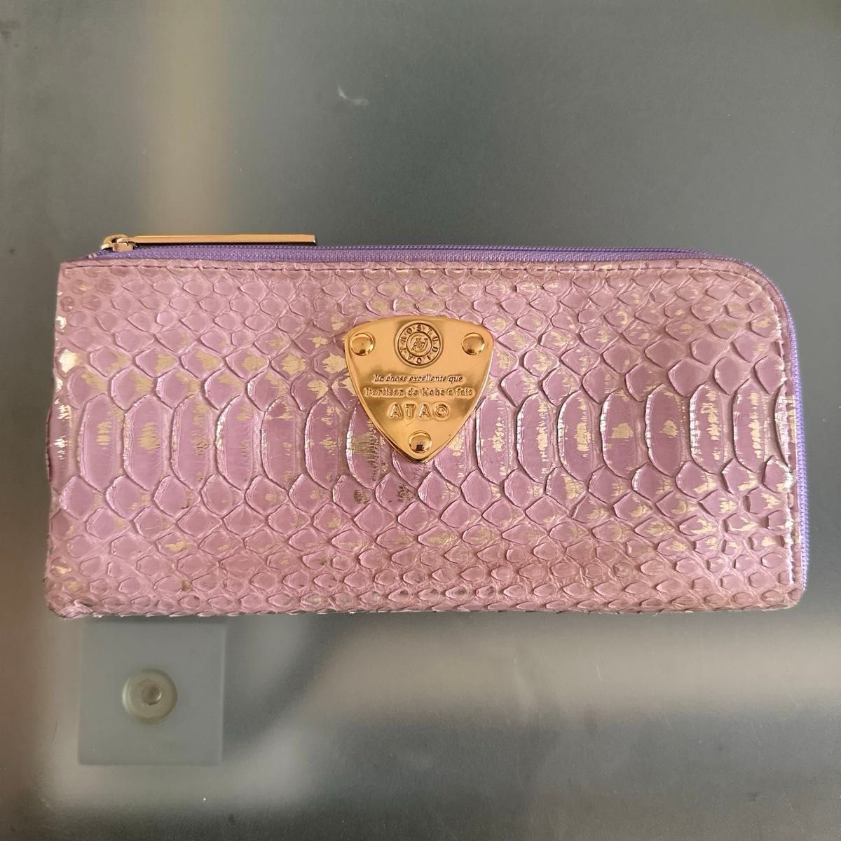 ATAO HAKU リモ パイソンリュクス 長財布 プラチナラベンダー ATAO HAKU リモ パイソンリュクス 長財布 プラチナラベンダー
