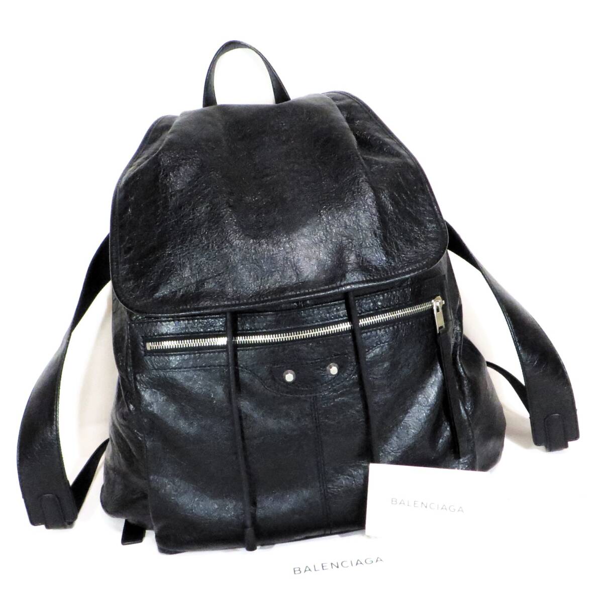 バレンシアガ SAランク クラシックデザイン 本革タイプ 黒 美品 バレンシアガ SAランク クラシックデザイン 本革タイプ 黒 美品