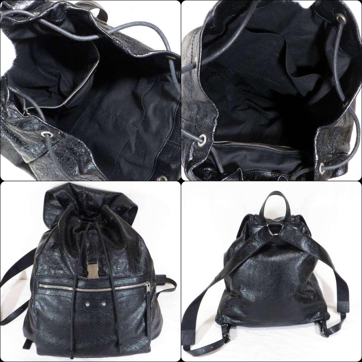 バレンシアガ SAランク クラシックデザイン 本革タイプ 黒 美品 バレンシアガ SAランク クラシックデザイン 本革タイプ 黒 美品