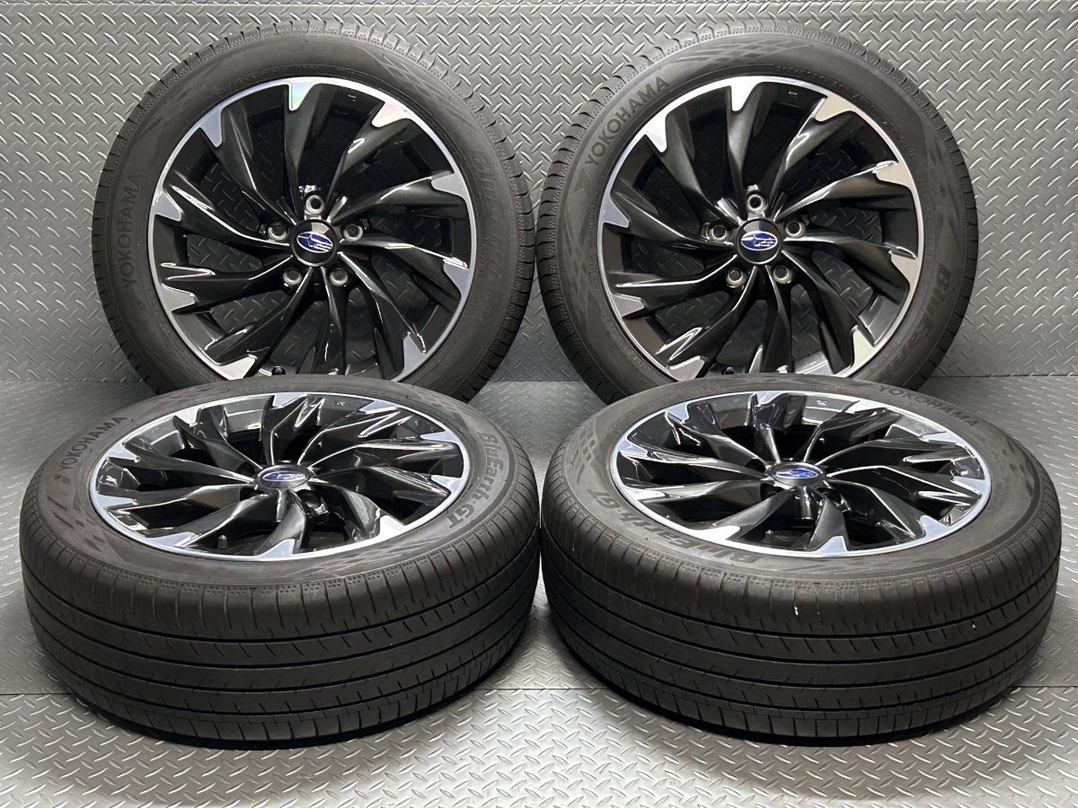 【中古】VN5レヴォーグ GT/GT EX 純正ホイール 17x7J+55 5穴114.3 ヨコハマ ブルーアース GT 215/50R17 YOKOHAMA BLUEARTH GT (24060105)