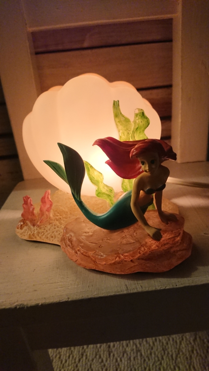 ディズニー リトルマーメイド アリエル 電気スタンド ルームランプ ライト 置物 フィギュア人形 照明disney Little Mermaid レア Ebuyjp
