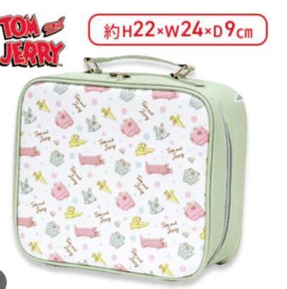 トムとジェリー コスメ メイク バッグ グリーン 約22×24cm 匿名配送 送料 230円