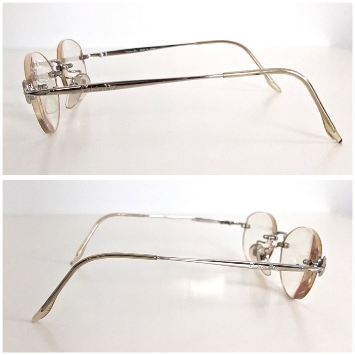 美品 クリスチャンディオール Dior 眼鏡 フチ無し 軽量 リムレス 美品 クリスチャンディオール Dior 眼鏡 フチ無し 軽量 リムレス