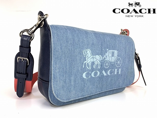 良品 送料無料 コーチ COACH デニム ホース アンド キャリッジ 良品 送料無料 コーチ COACH デニム ホース アンド キャリッジ