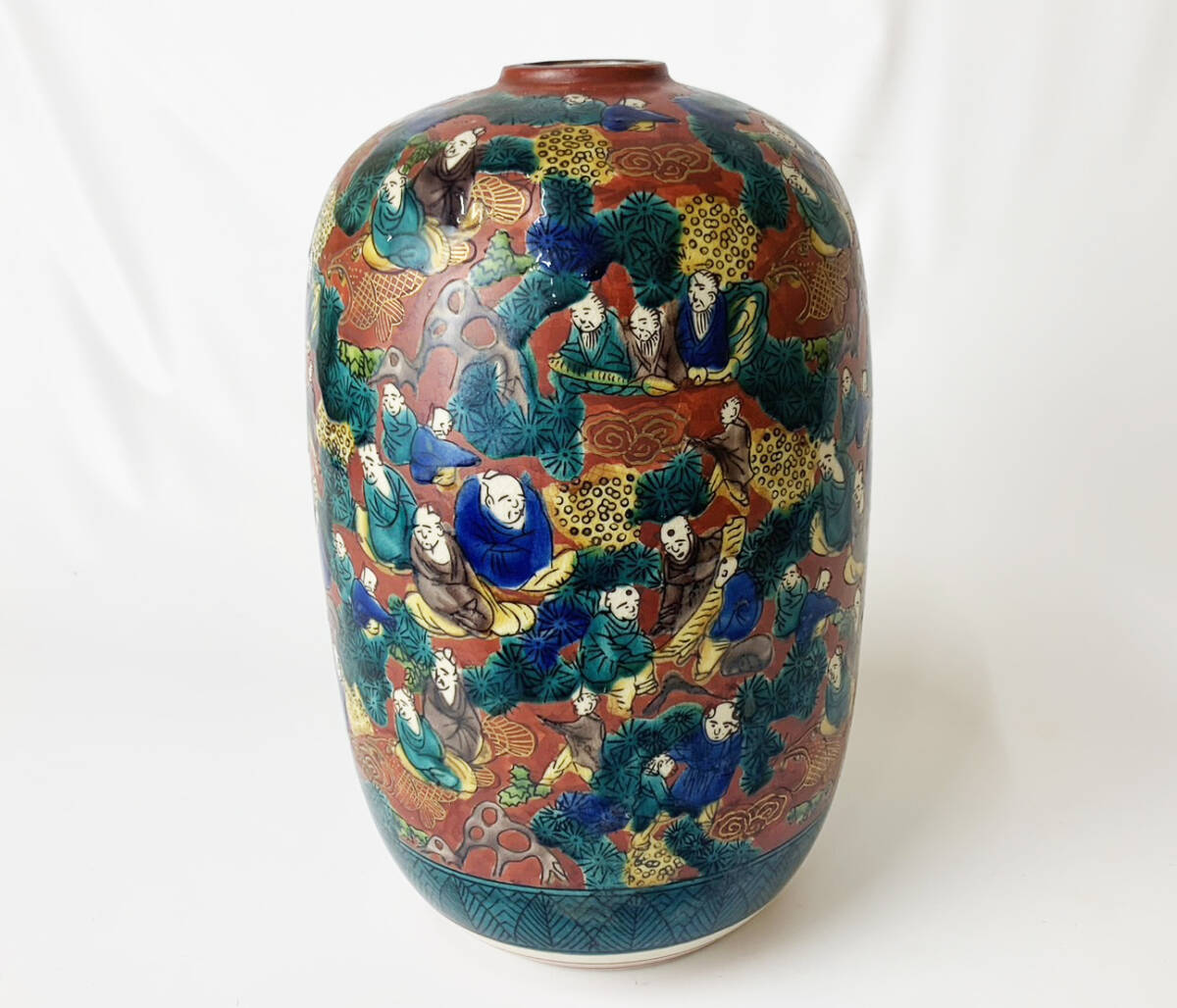 九谷木米 双耳花瓶 高さ約36cm 伝世品焼物 ウブ品 入手困難 WWTT167 Yahoo!オークション - 1円~ 【時代物】九谷焼 九谷木米 花瓶 花器