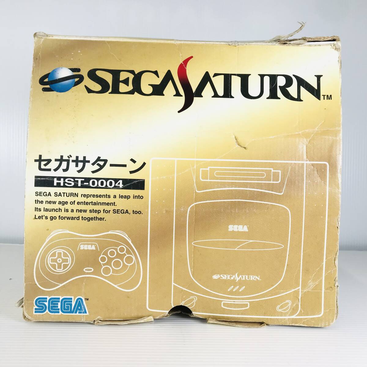 □中古品□ セガ SEGA ゲーム機本体 セガサターン本体 HST-0004 起動確認済み コントローラー配線傷み 現状品