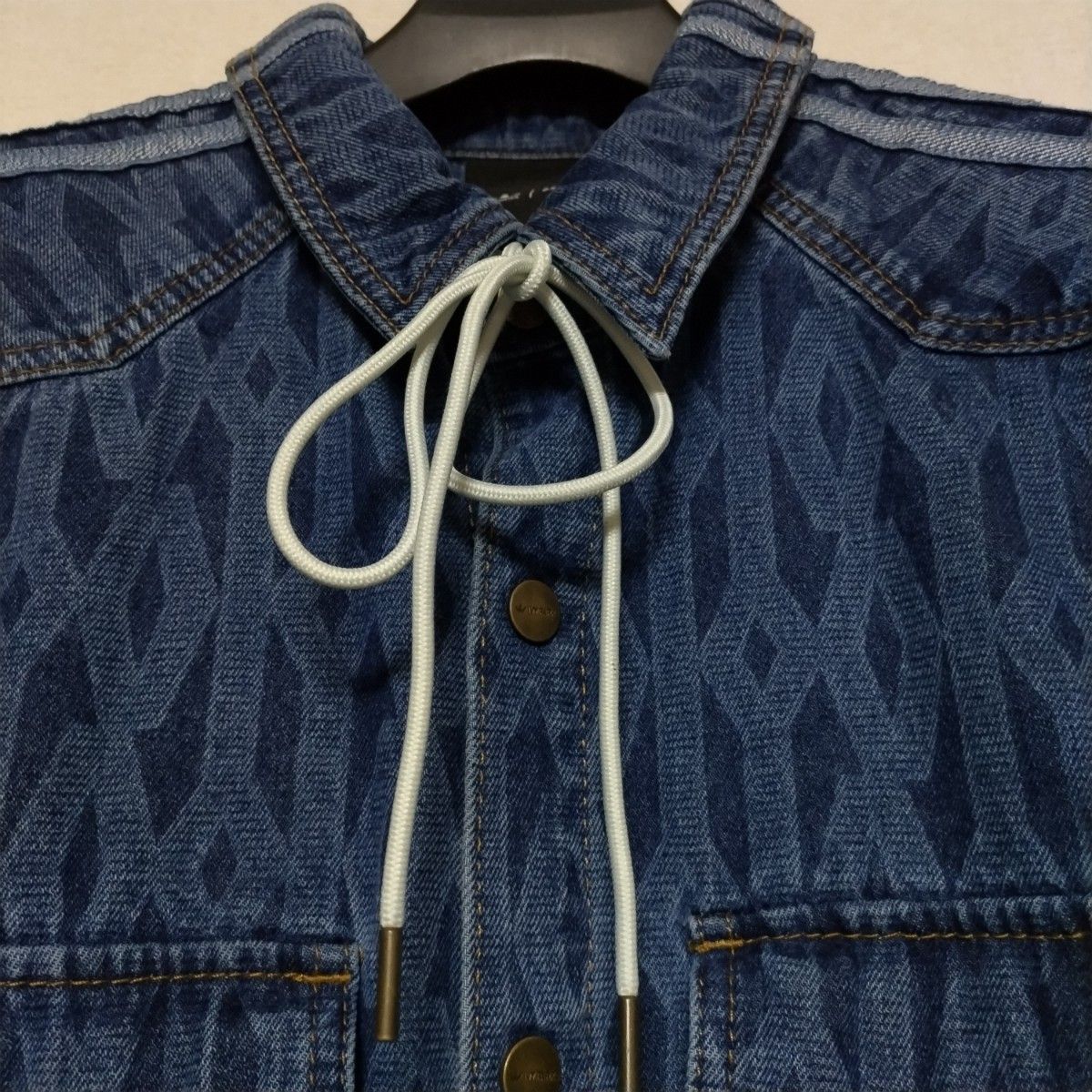 ★人気★ adidas モノグラム柄 半袖デニムシャツ adidas アディダス IVY PARK monogram denim shirt アイヴィ