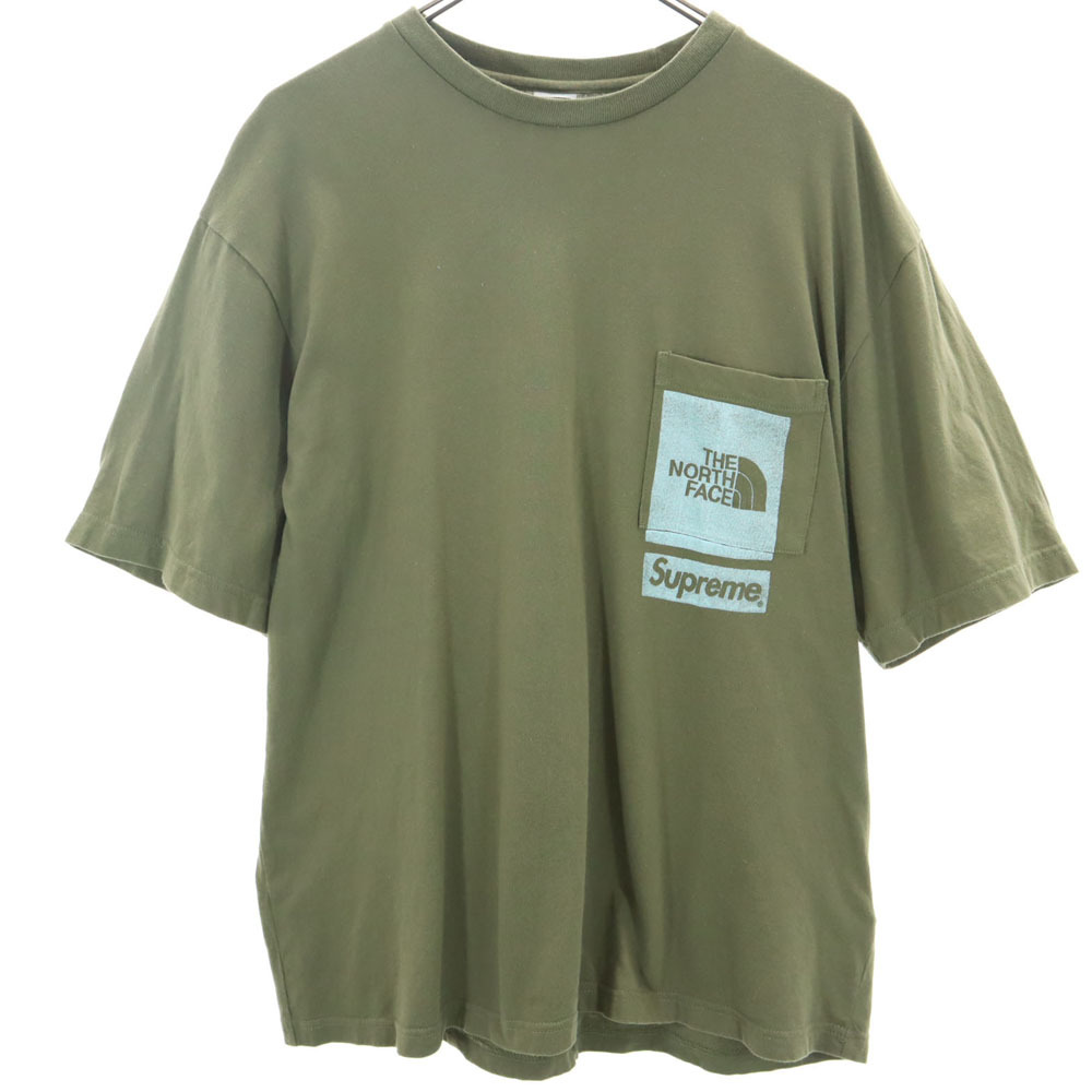 ノースフェイス シュプリーム コラボ NT023091 半袖 プリンティド ポケット Tシャツ M THE NORTH FACE ｘ Supreme メンズ