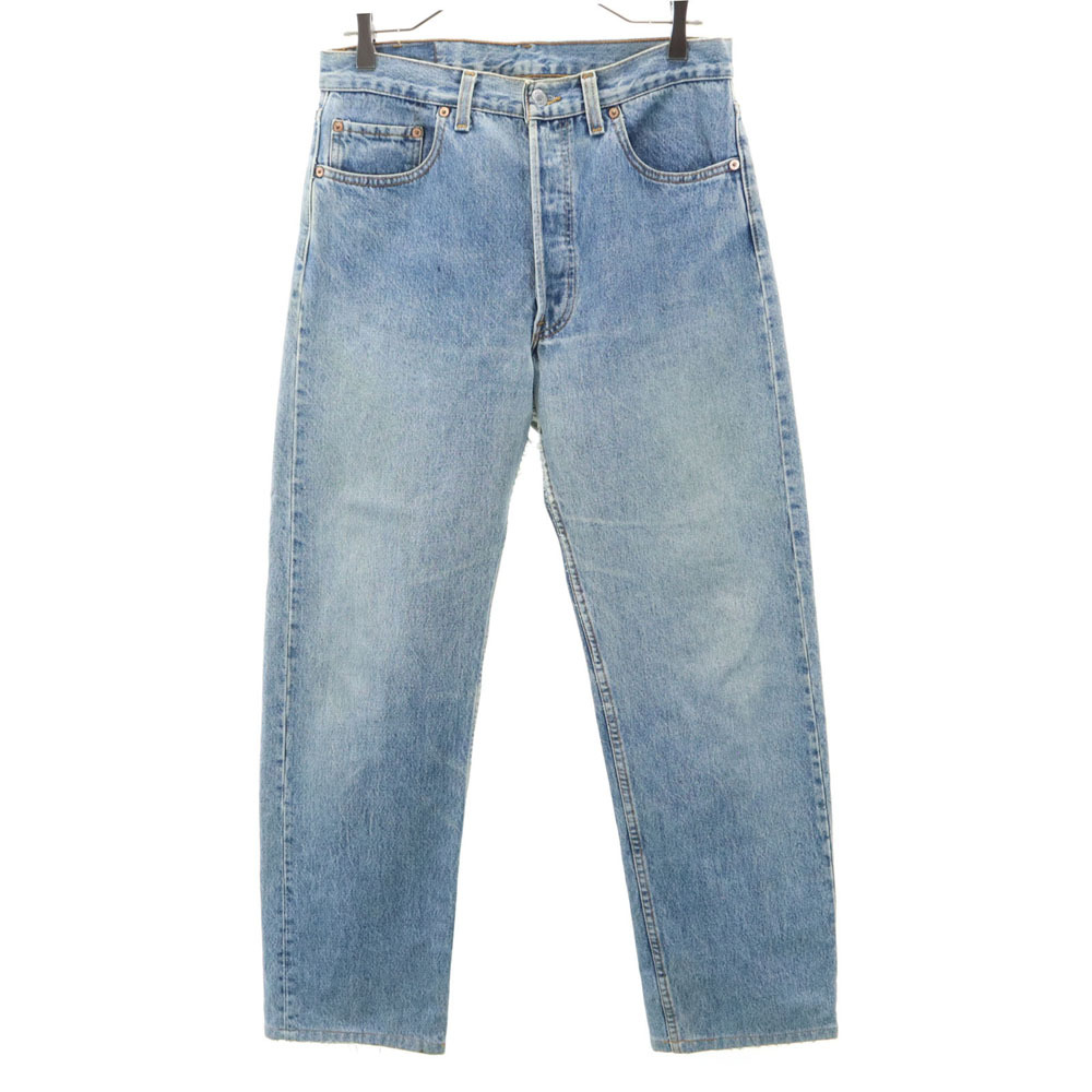リーバイス 90s USA製 デニムパンツ W33 ブルー Levi's ジーンズ ボタンフライ メンズ