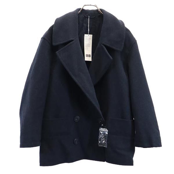 ユニクロ 未使用 ウールブレンド ピーコート S グレー UNIQLO +J タグ付き レディース
