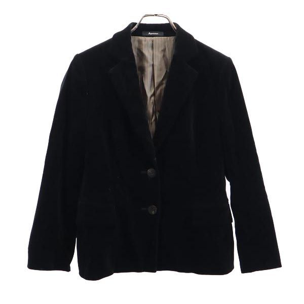 アクアスキュータム 日本制 コーデュロイジャケット 5F ブラック Aquascutum レディース