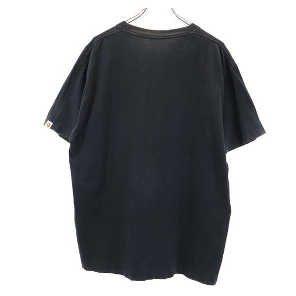 ベイプ 日本制 プリント 半袖 Tシャツ XL 黒 BAPE アベイシングエイプ A BATHING APE メンズ