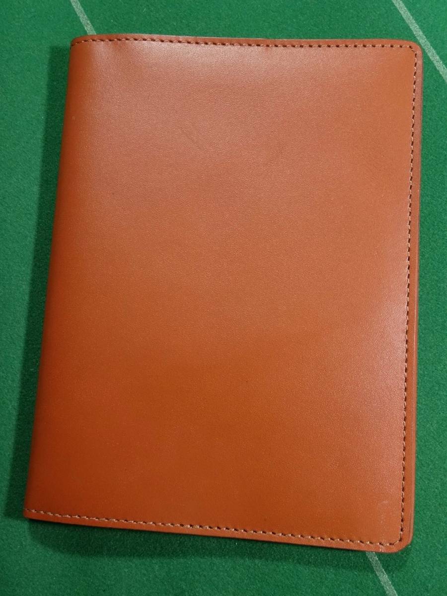 *SOMESso female saddle leather made library size book cover Brown unused!!!*