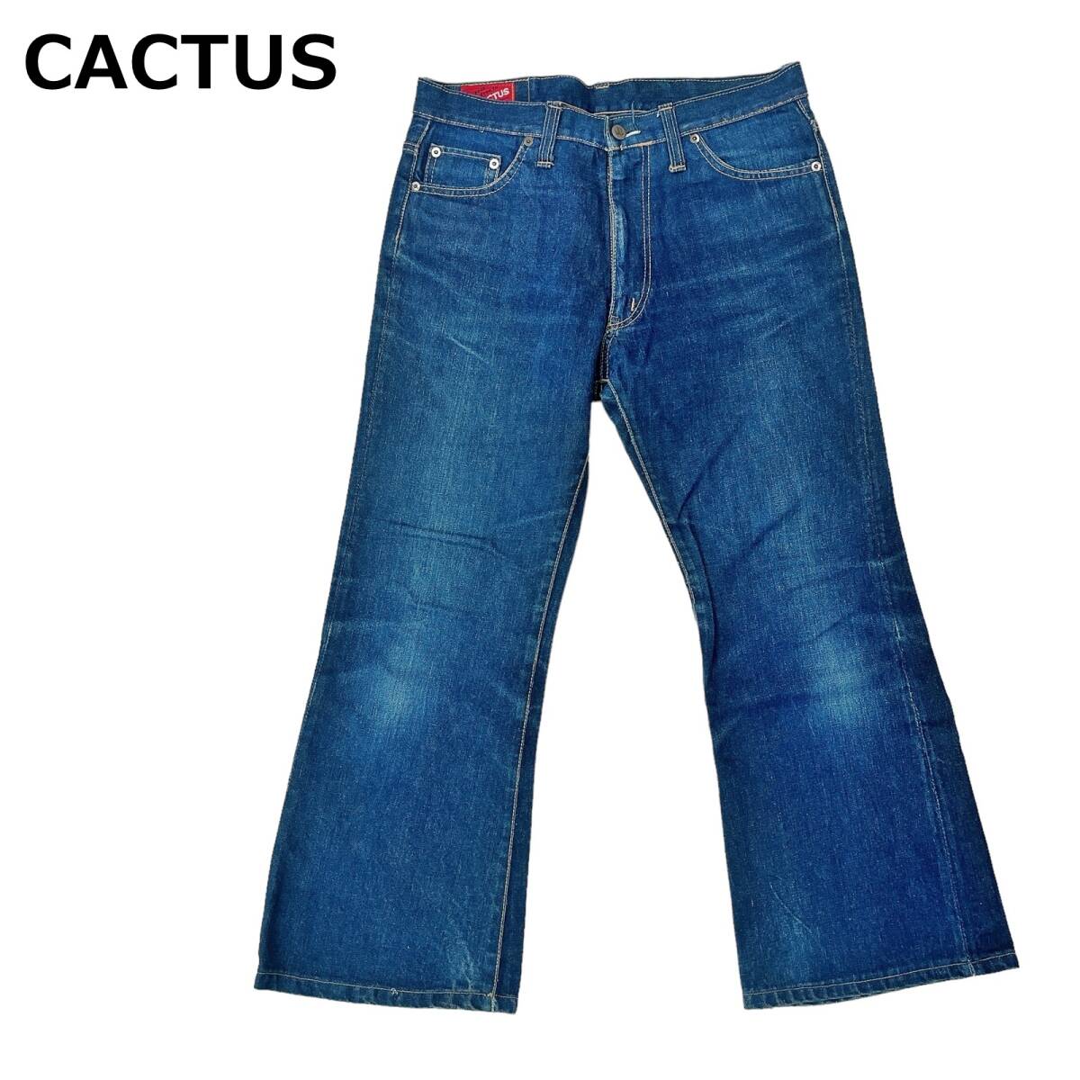 【CACTUS】デニム/ベルボトム/タロン/60'70'/ヴィンテージ/W34L32★カクタス