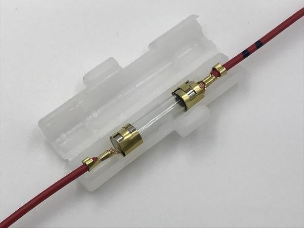 【管FC2A】管ヒューズホルダー カプラー 2A管ヒューズ付き 配線 端子 検索用) ストップ 12V 改造 304-7060 キジマ KIJIMA_画像3