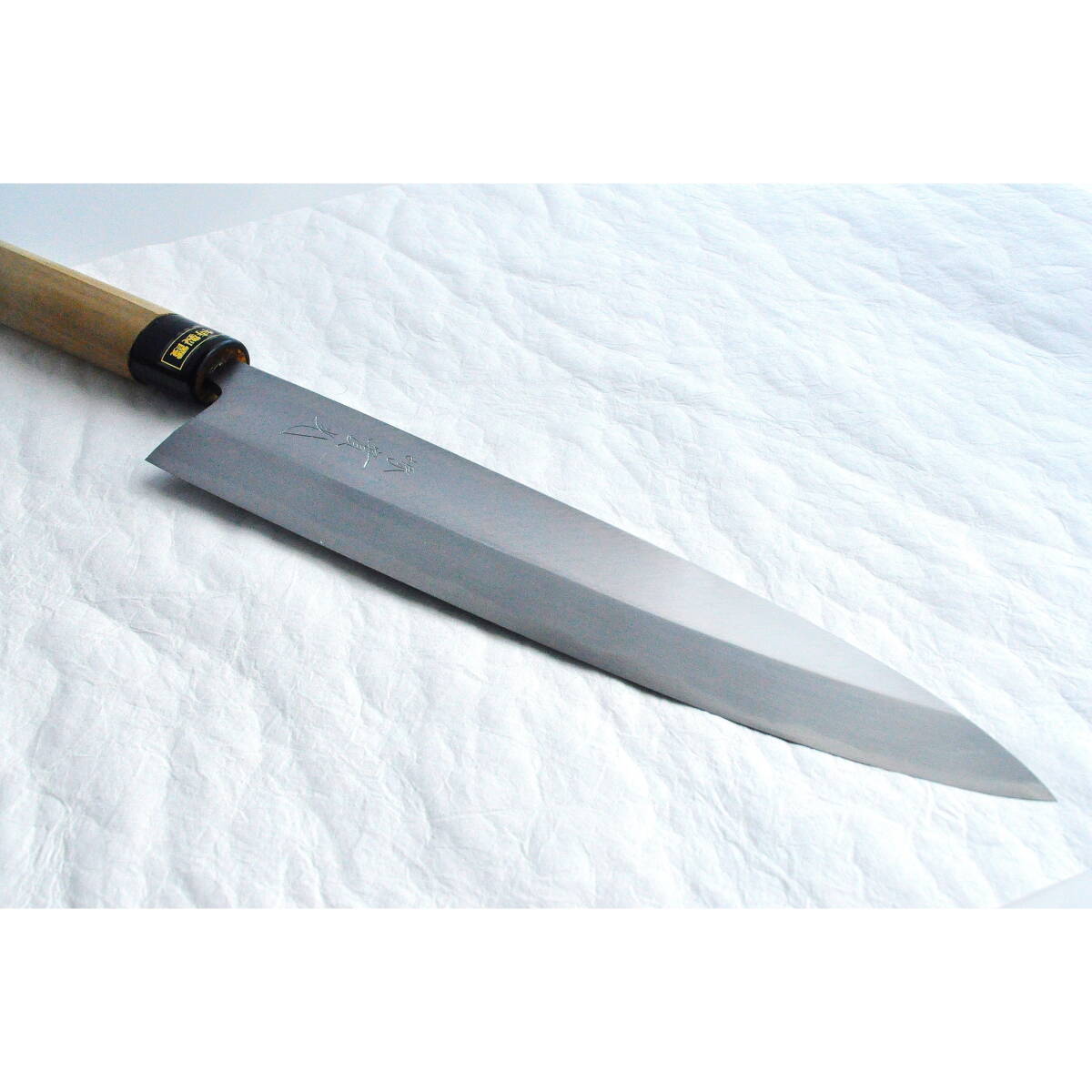 【新品・名門ブランド】實光刃物 身卸包丁 特製霞 片刃 27cm