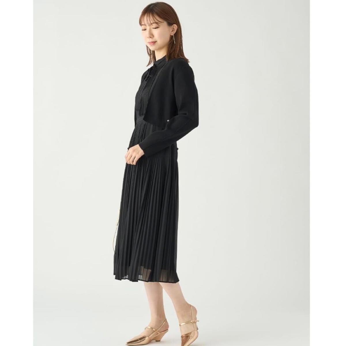 CELFORD セルフォード シフォン レース プリーツワンピース CELFORD セルフォード シフォン レース プリーツワンピース