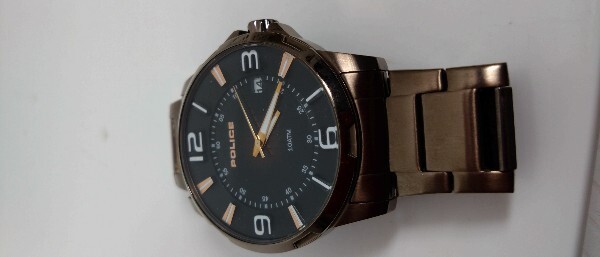 POLICE wristwatch 13876J men's quarts 3 hands new goods battery exchange day .7.7.5 day operation goods 