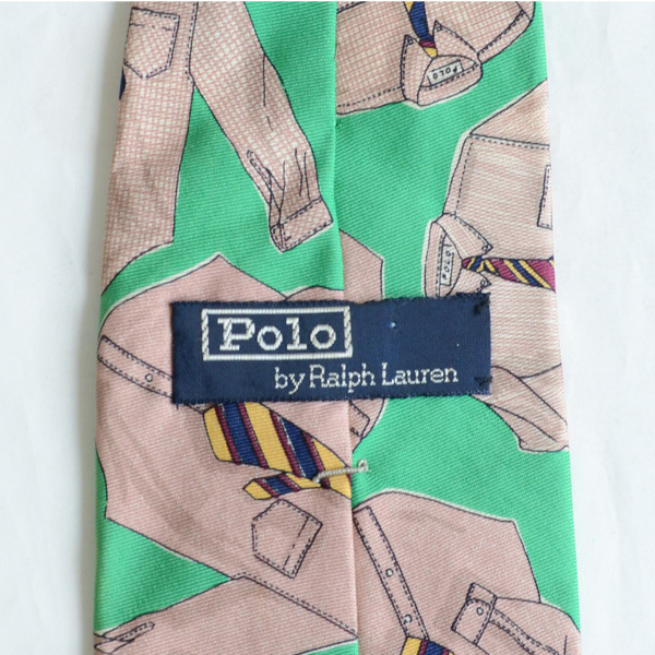  Ralph Lauren silk necktie Y shirt pattern dirt equipped total pattern 